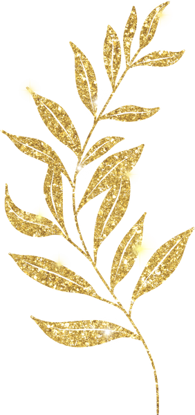 Gold leaves illustration